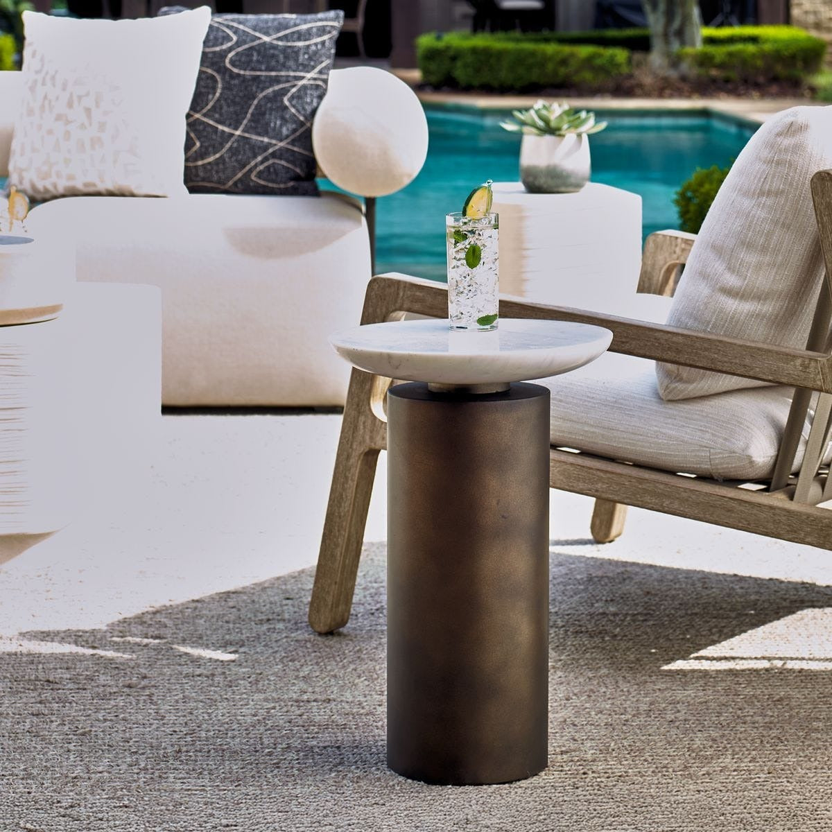 Oslo Bronze Outdoor Accent Table