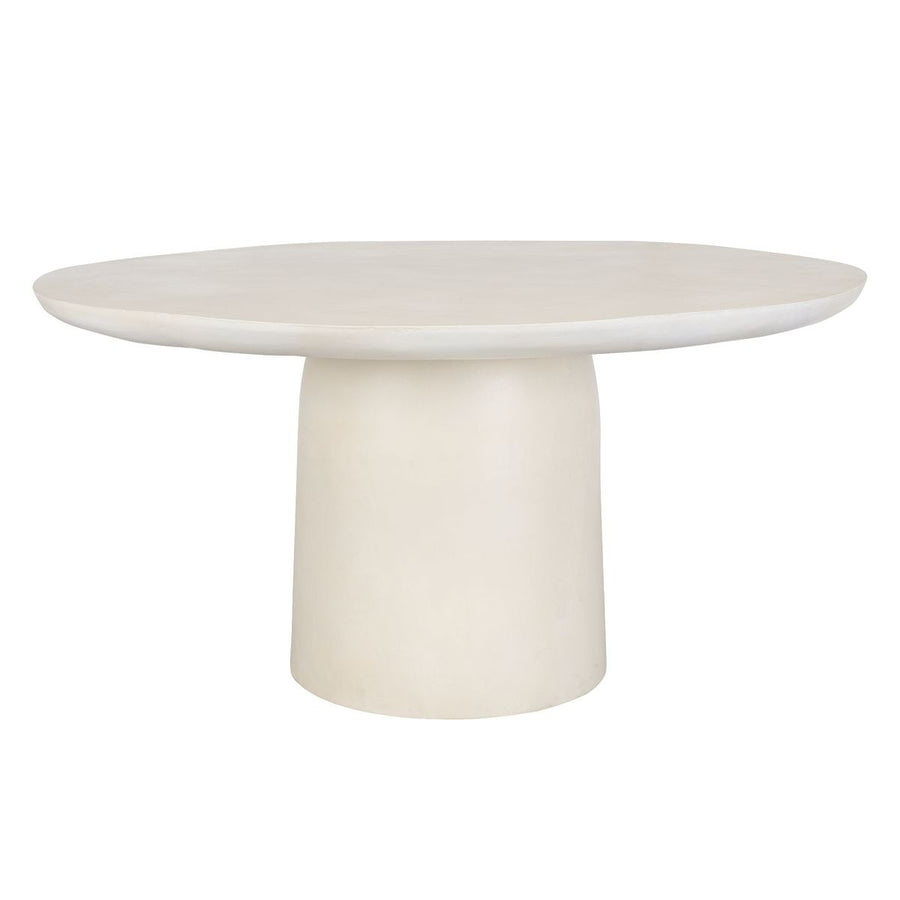 Madrone Indoor-Outdoor Dining Table – Warm White, 152cm