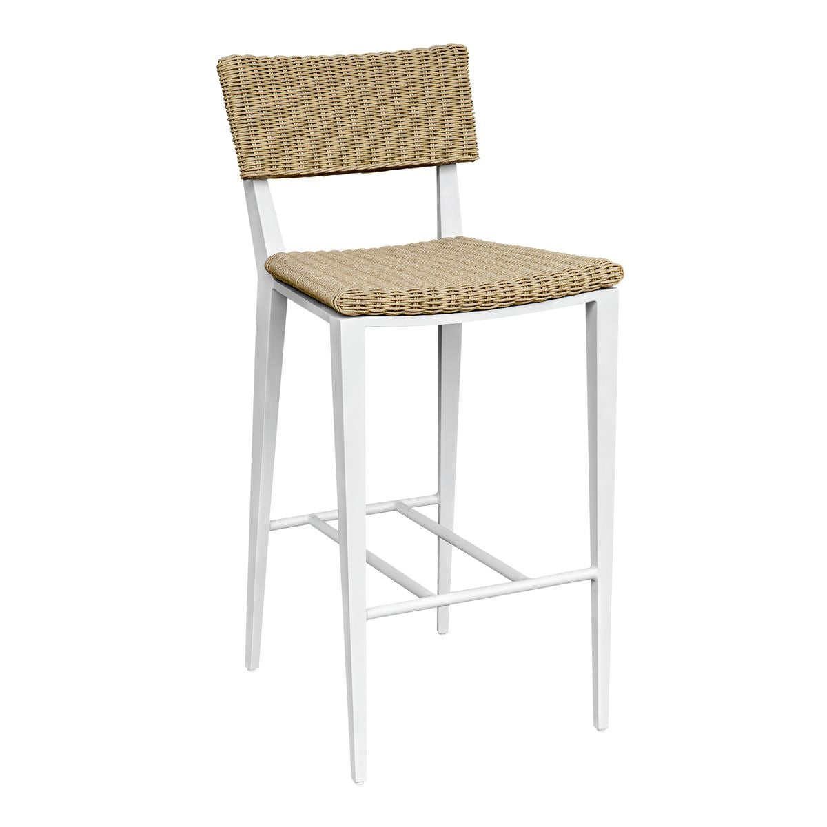 Calbas White Outdoor Bar Stool