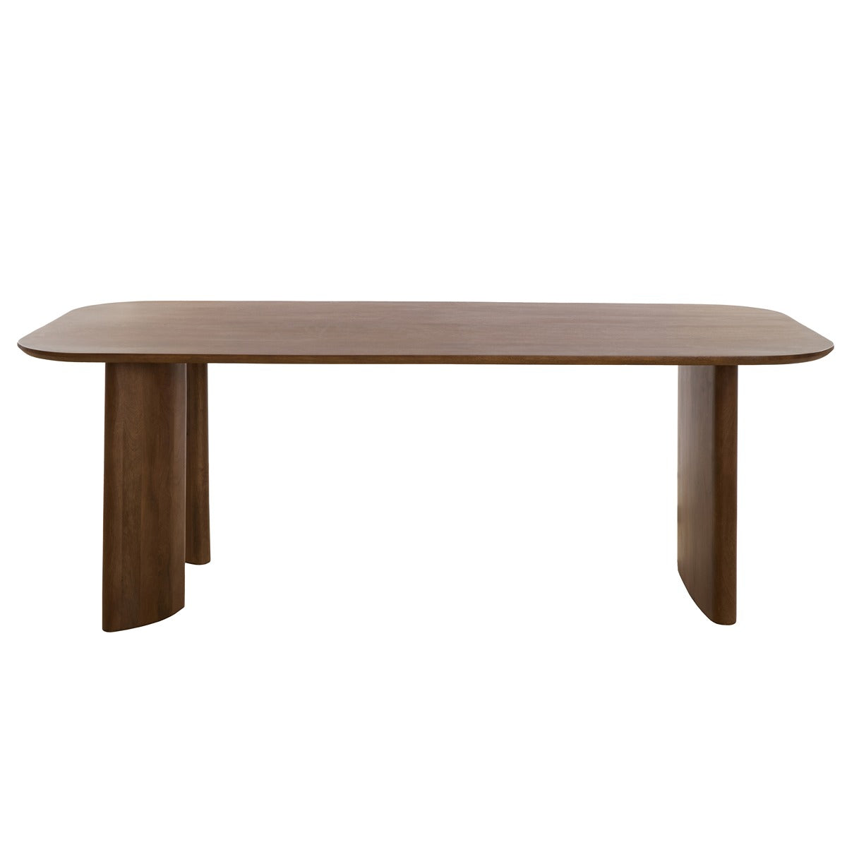 Aymara acacia wood rectangular dining table dark brown