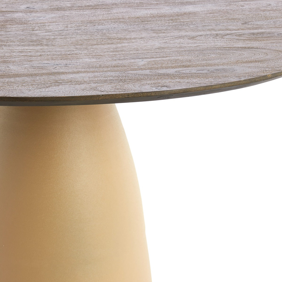 Palmira round dining table matte beige