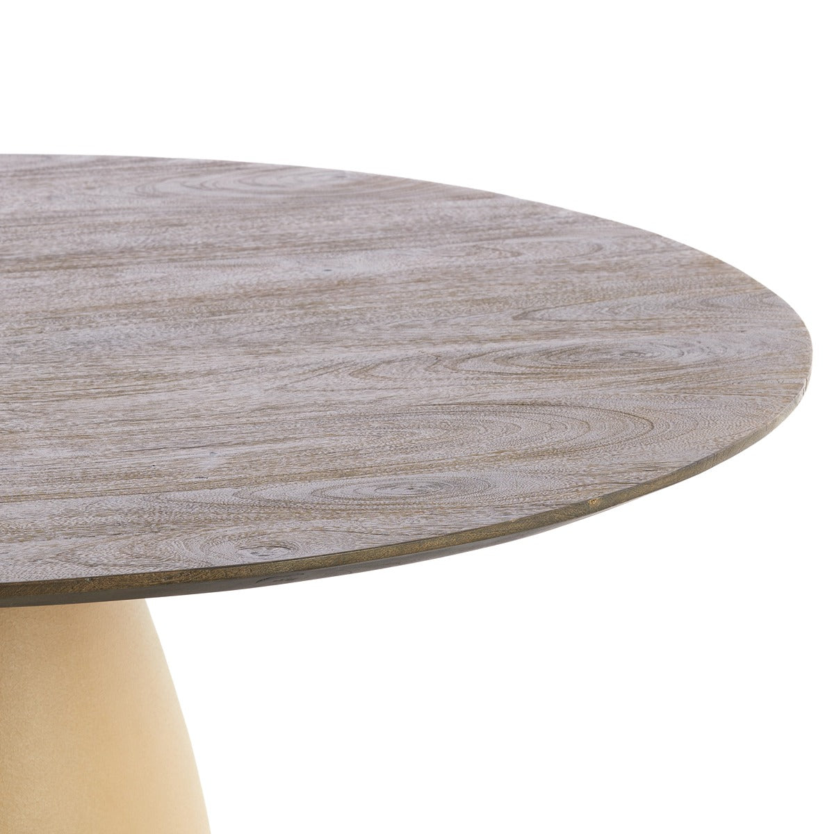 Palmira round dining table matte beige