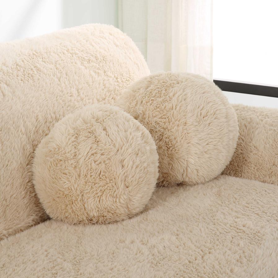 Abide Ball Faux Sheepskin Cushions – Set of 2