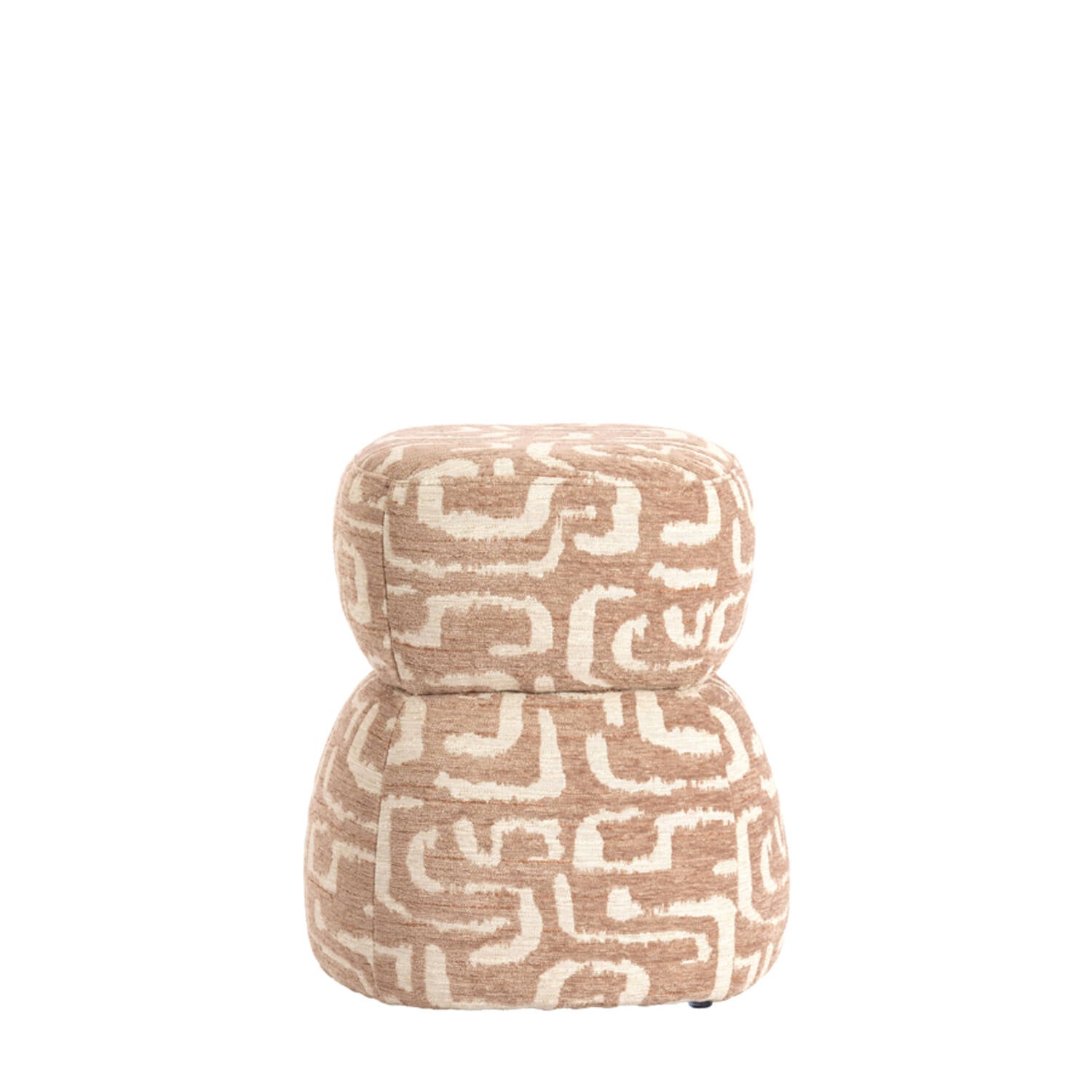 Leyla Pouffe – Terracotta & Beige