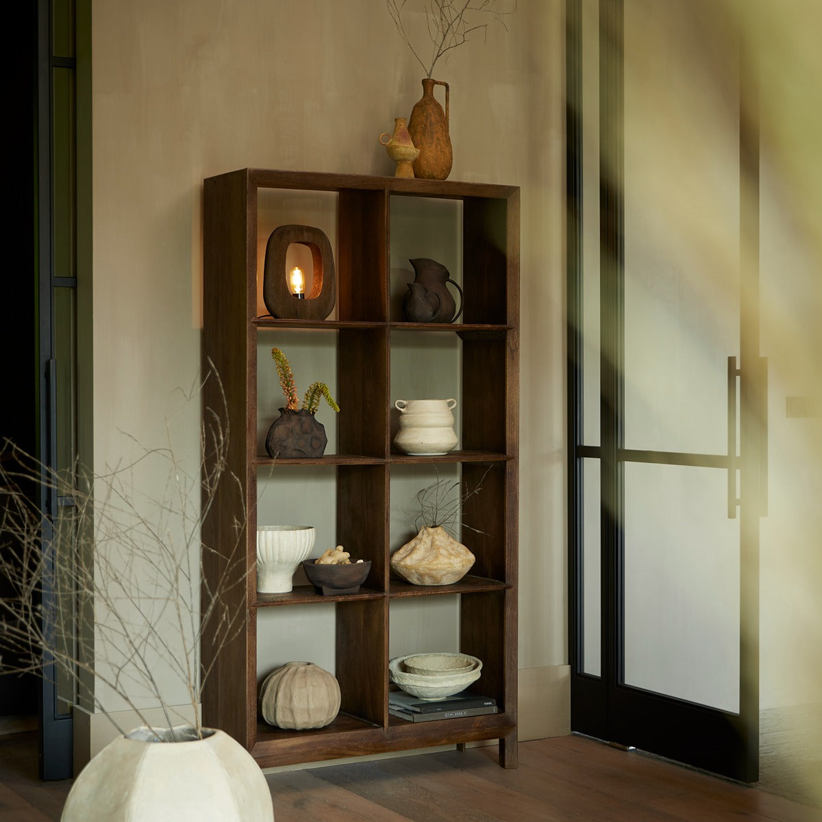 Sondrio display cabinet dark brown