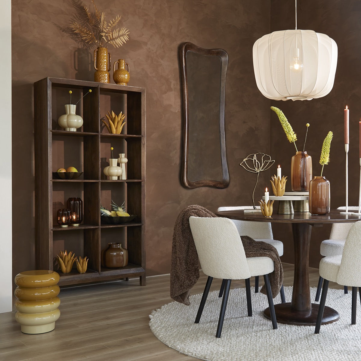 Sondrio display cabinet dark brown