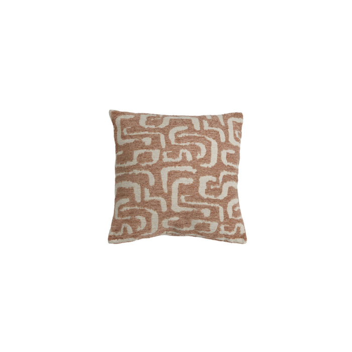 Dusky Rose Collection | Alzey Feather-Filled Cushion – Terra & Beige | 45 × 45 cm