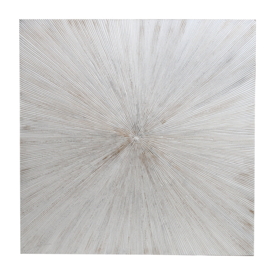 Zapp white ribbed square MDF wall panel, large