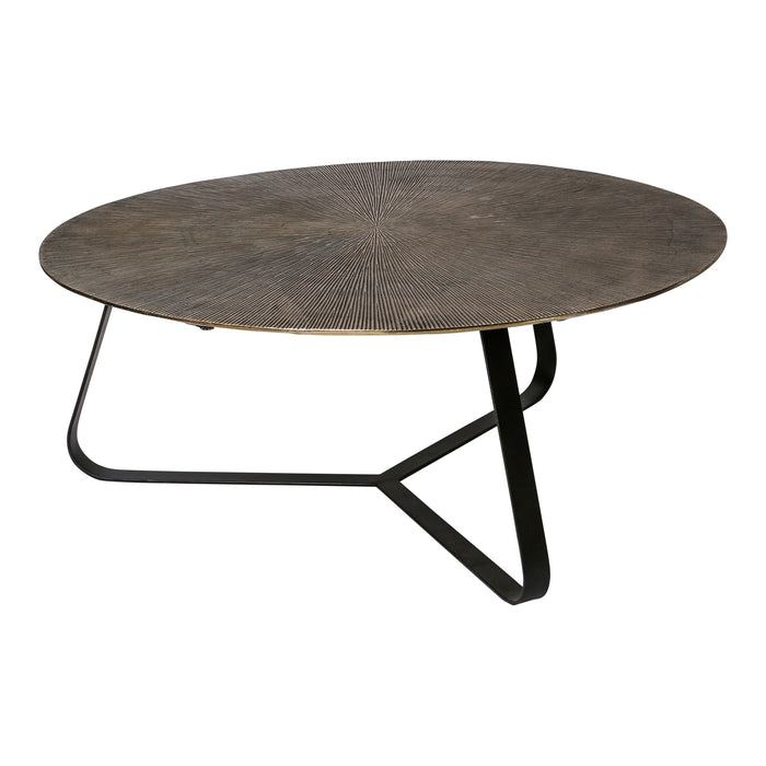 Kae gold aluminium round side table