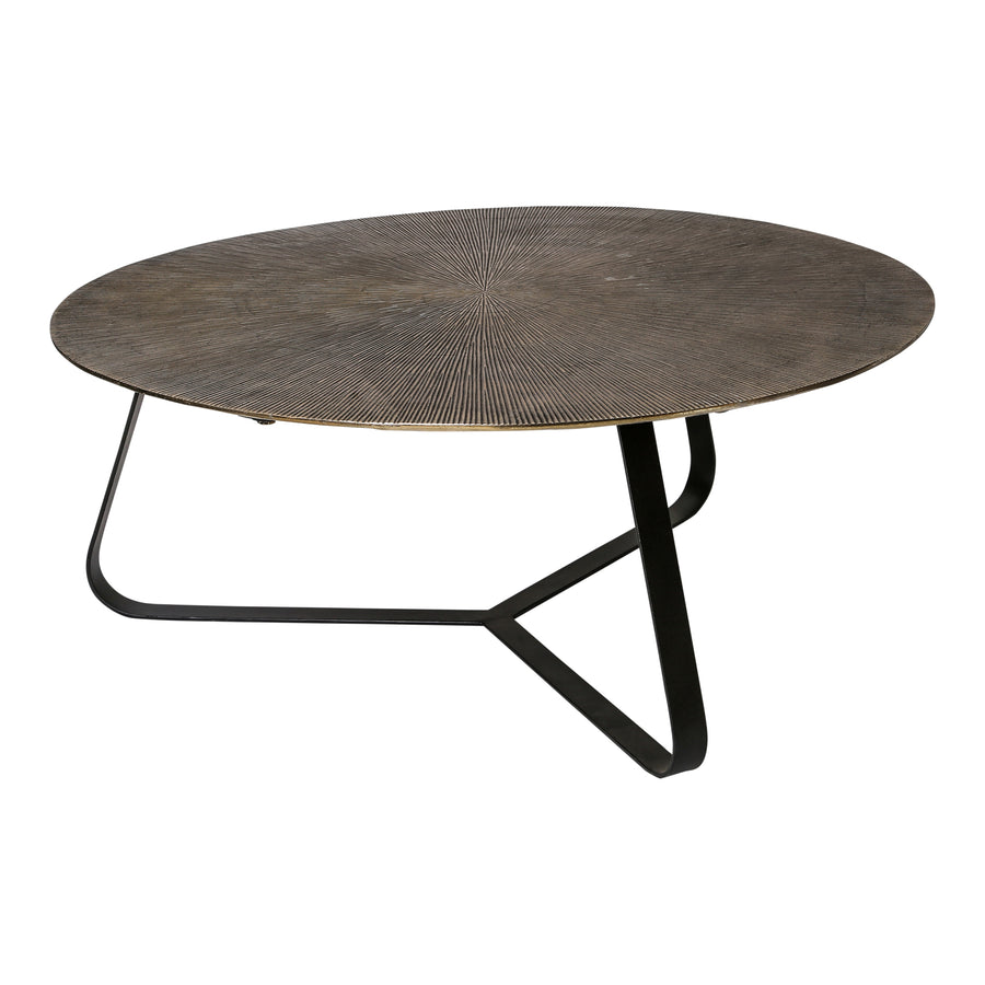 Kae gold aluminium round side table
