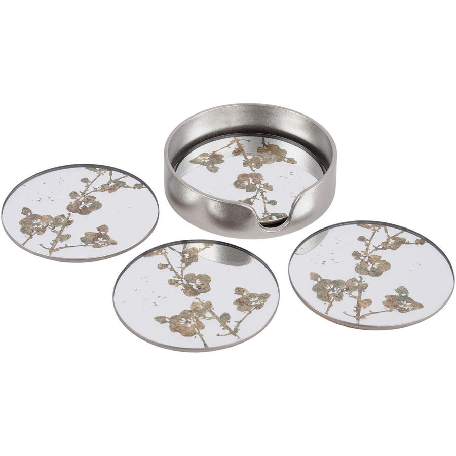 Vienna Antique Gold Set Of 4 Blossom Coasters