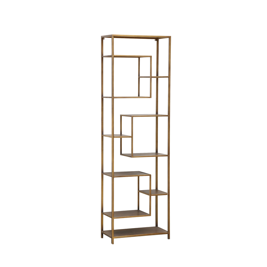 Duana playful gold iron open shelving cabinet