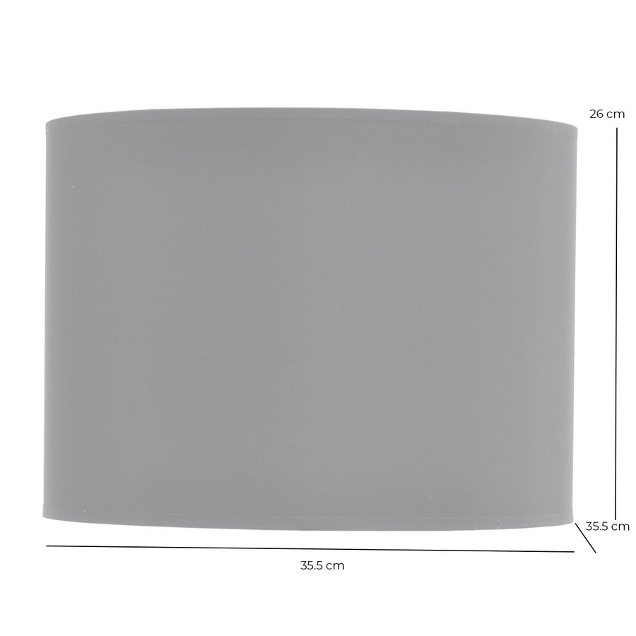 Black and Silver Lined Drum Lampshade (14″)