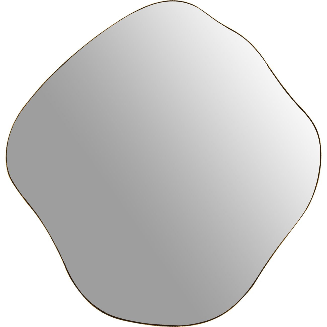 Organic Metal Framed Mirror Aged Champagne Finish Medium 81x77cm