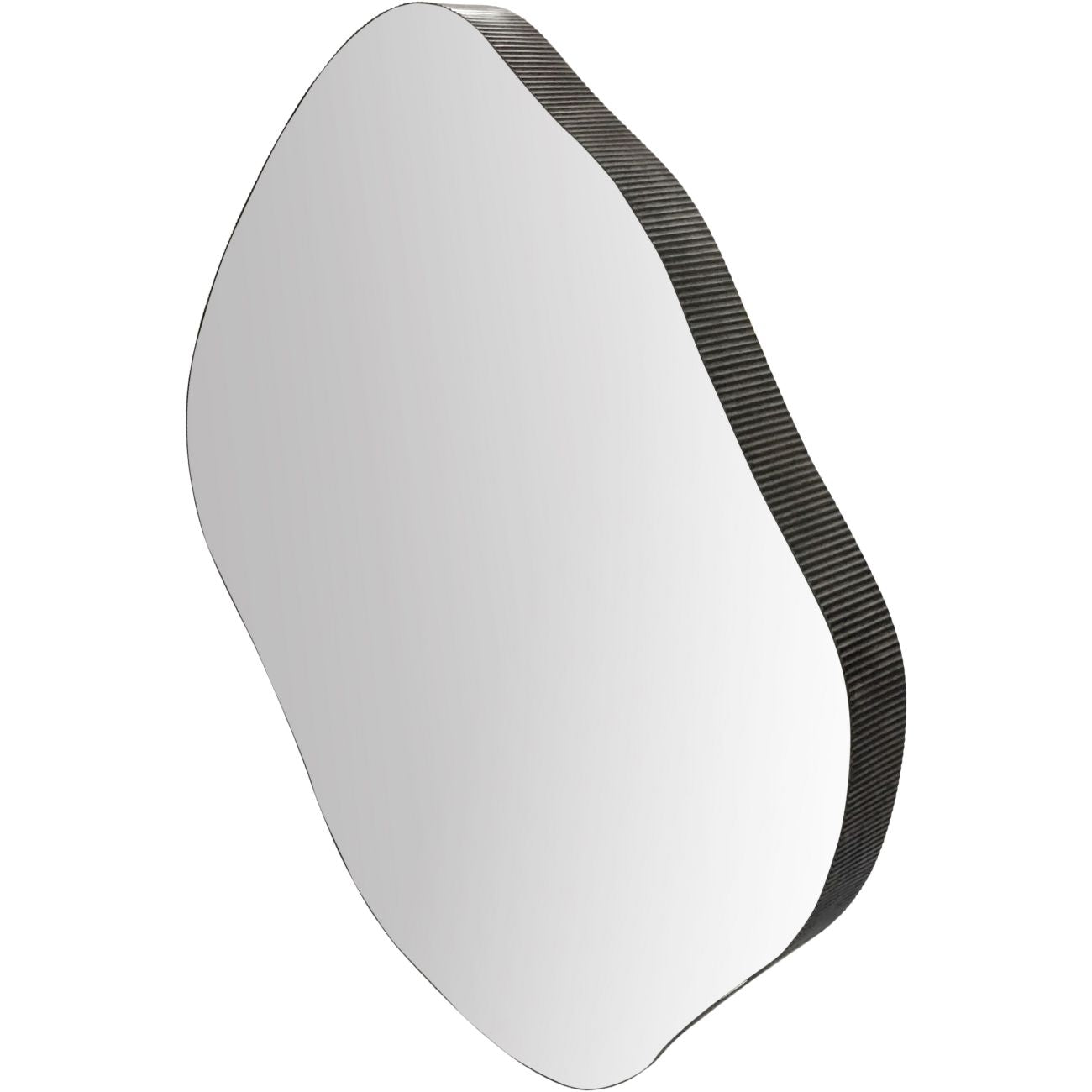 Organic Metal Framed Mirror Oak Wood Finish Large 97x101cm