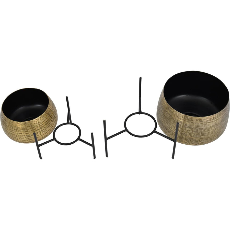 Promotion – Clyde Tabletop Brass Set of 2 Planters