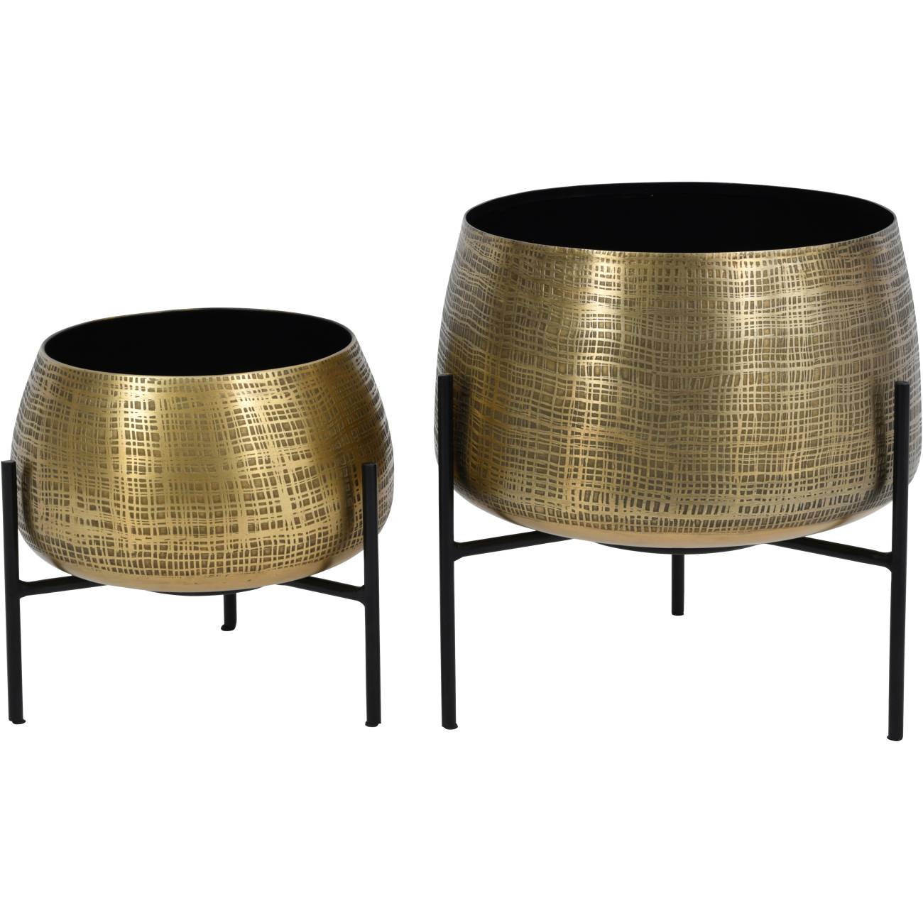 Promotion – Clyde Tabletop Brass Set of 2 Planters