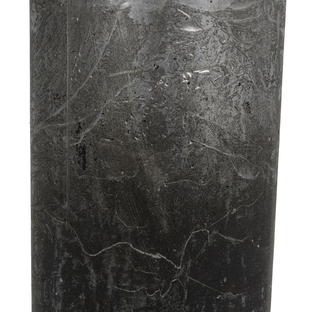 Libra Black and Silver Ombre Pillar Candle 10x20cm