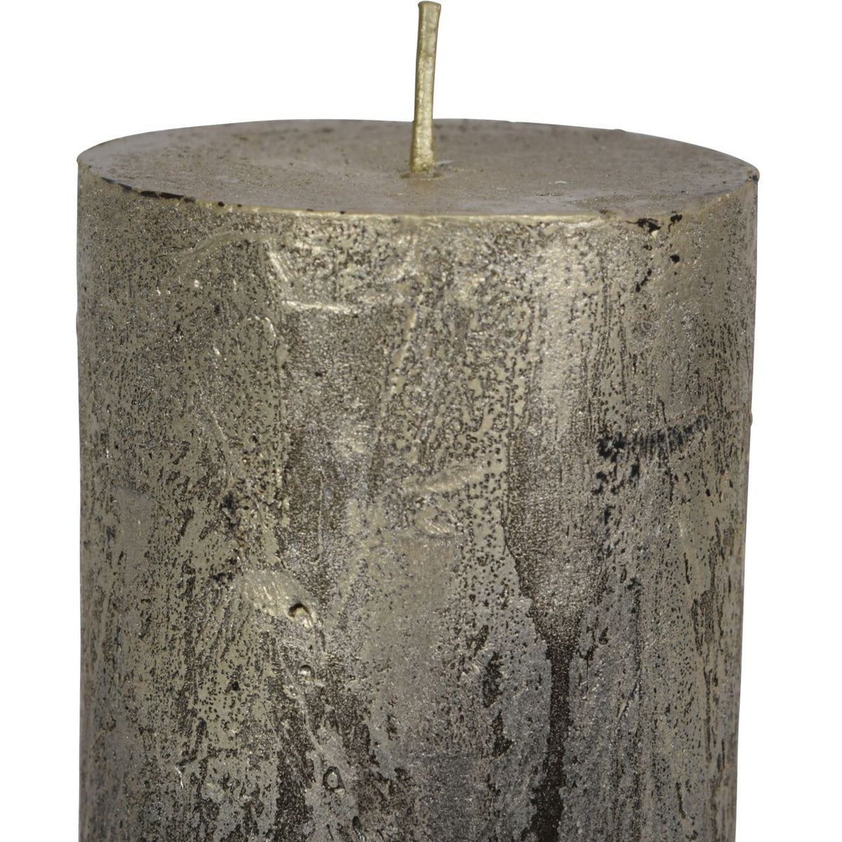 Black and Gold Ombre Pillar Candle 7x12cm — alternative angle