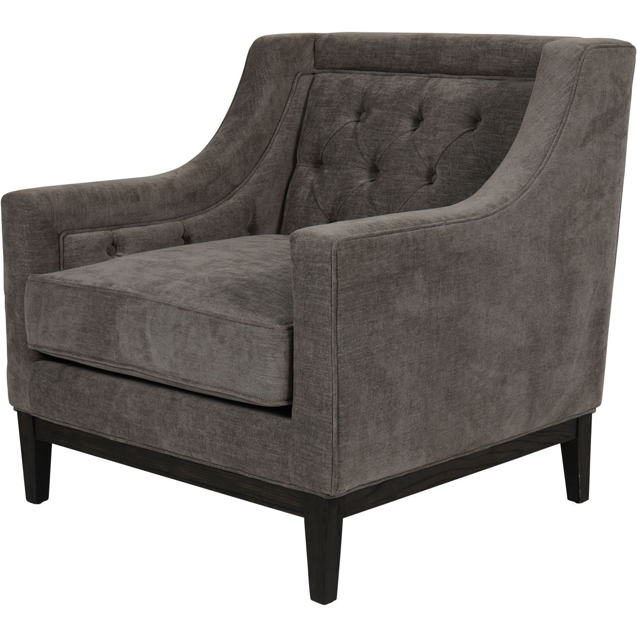 Promotion – Theodore Buttoned Armchair in Warm Grey
