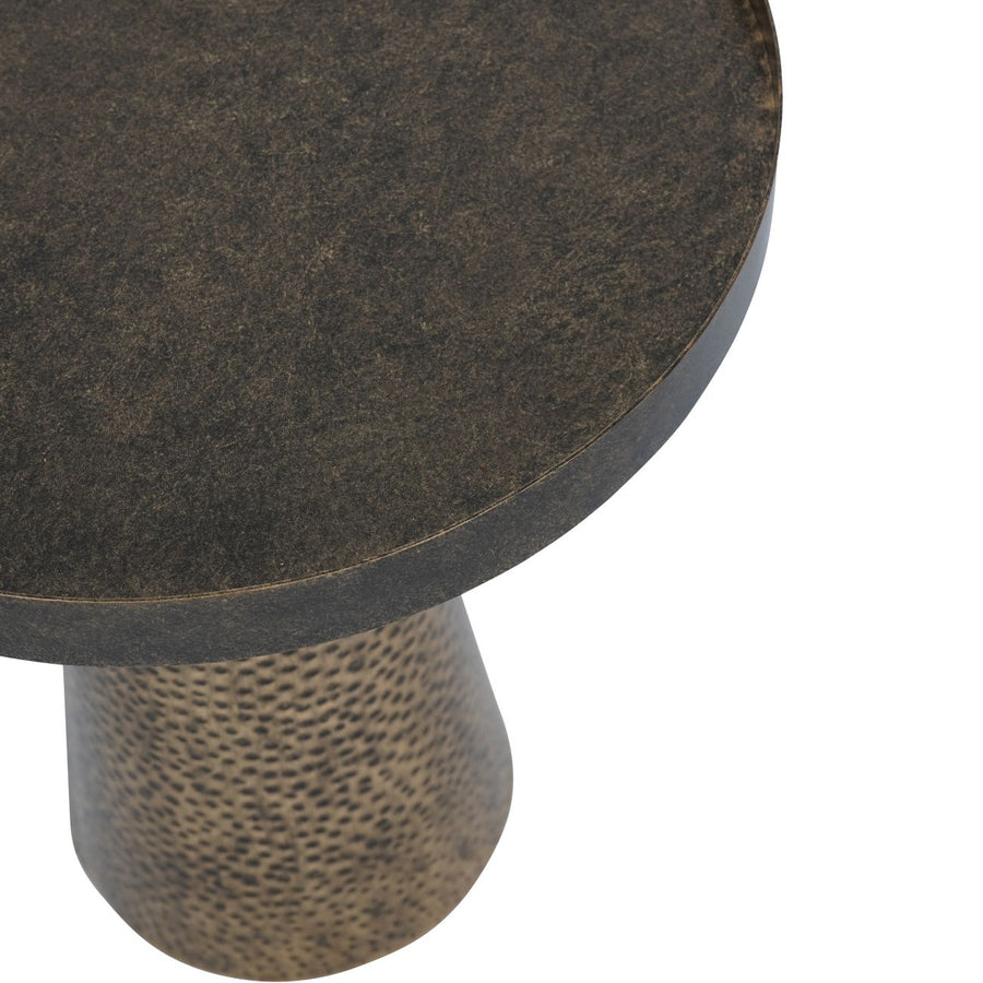Sandbanks Iron Side Table in Rustic Antique Gold
