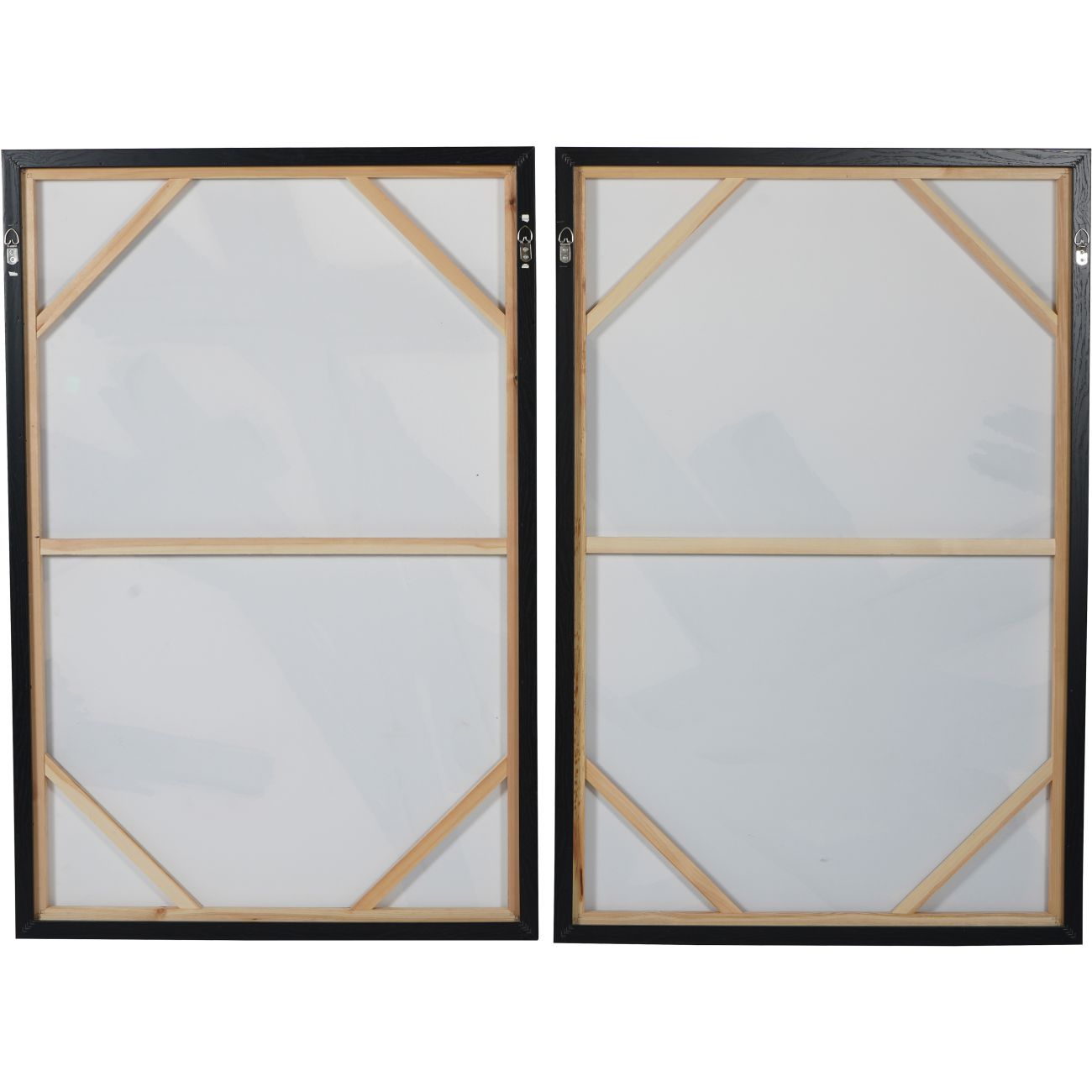 Impasto Brushstrokes Off White Set of 2 Framed Canvas Wall Art 160x120cm