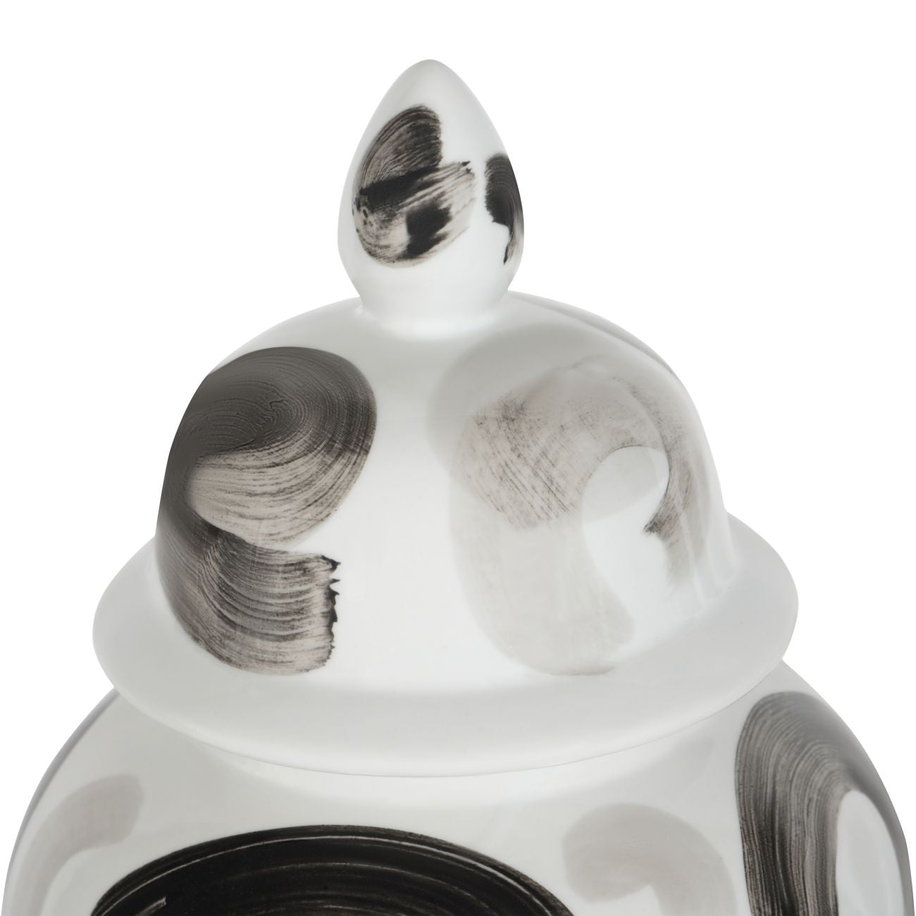 Monochrome Brush Ginger Jar Large