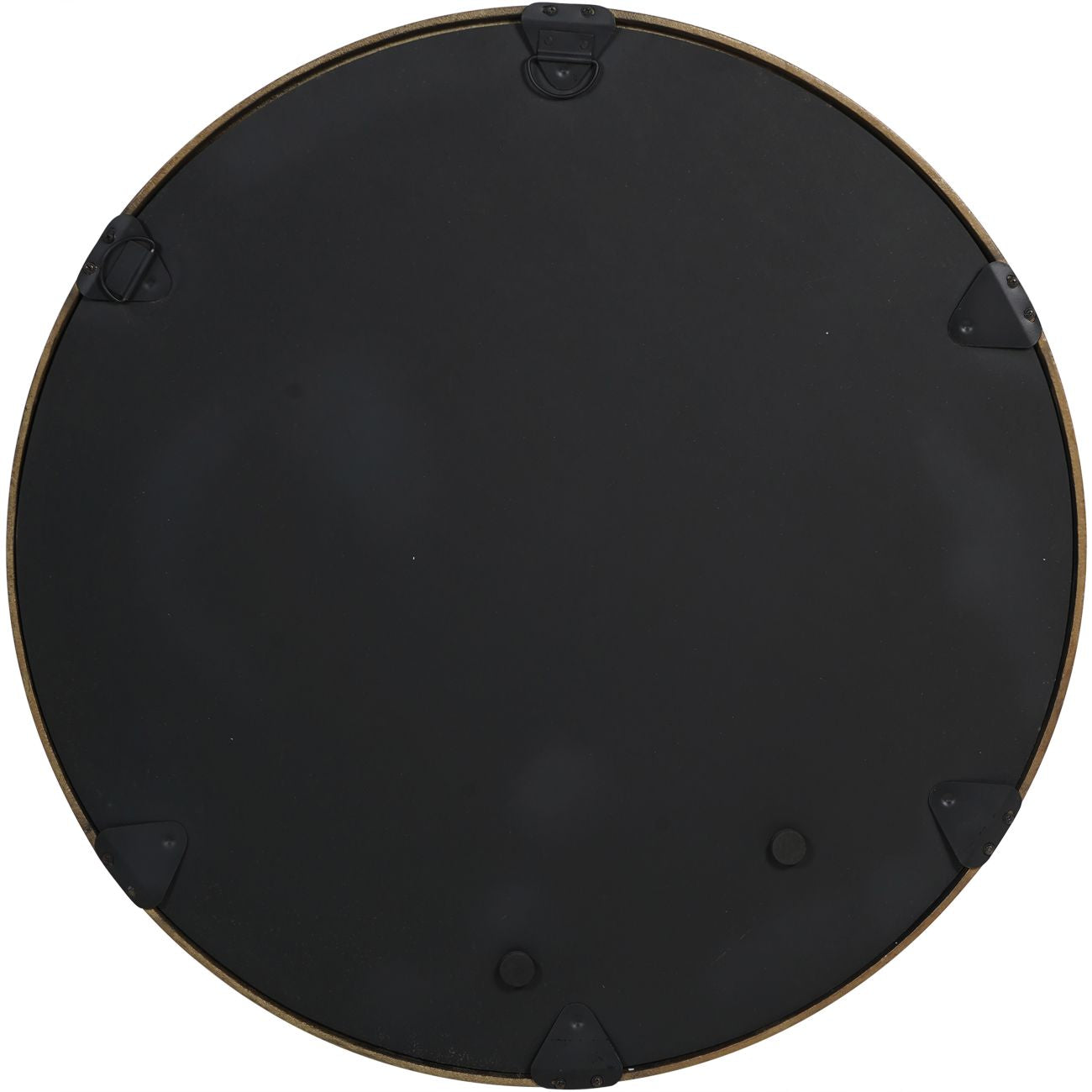 Oslo Brass Textured Round Mirror 100cm