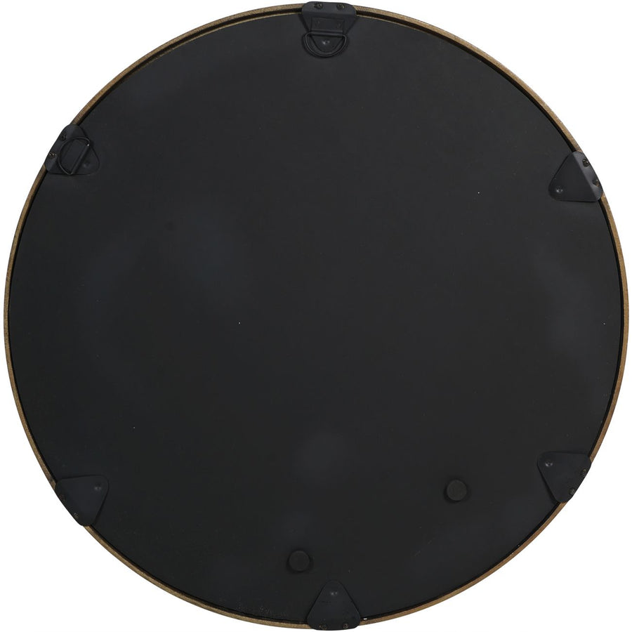Oslo Brass Textured Round Mirror 100cm
