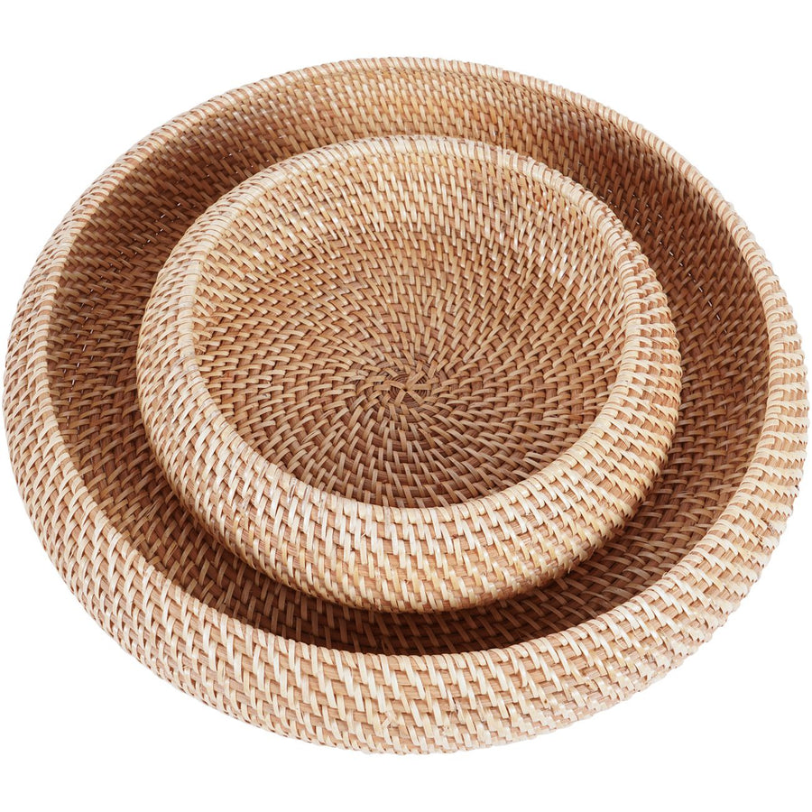 Halong Circular Set of Two Rattan Baskets
