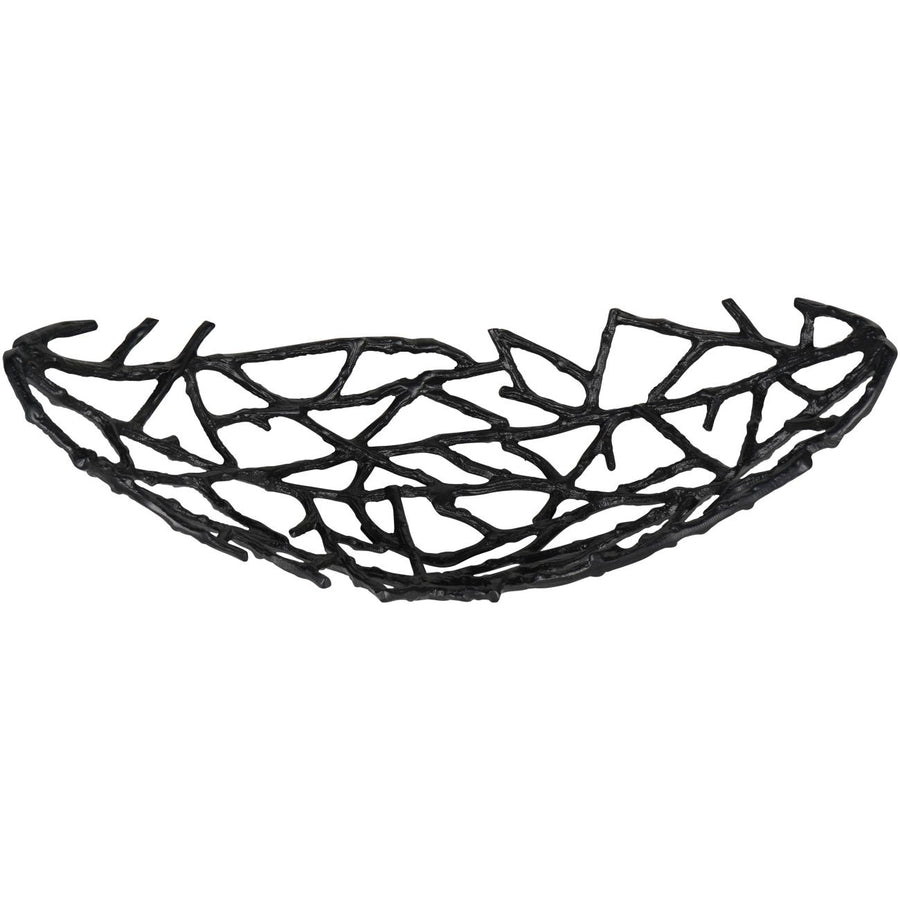 Twig Oval Bowl Black Small