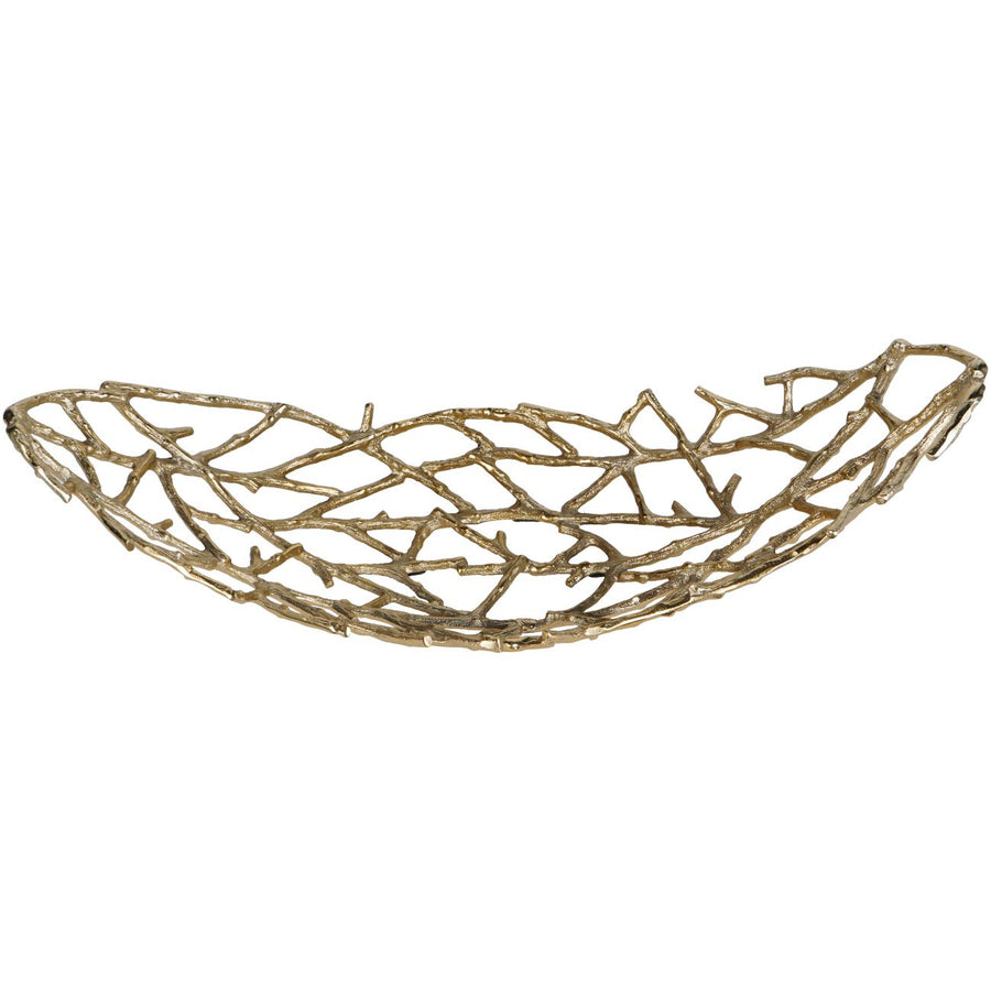 Twig Oval Bowl Gold Large