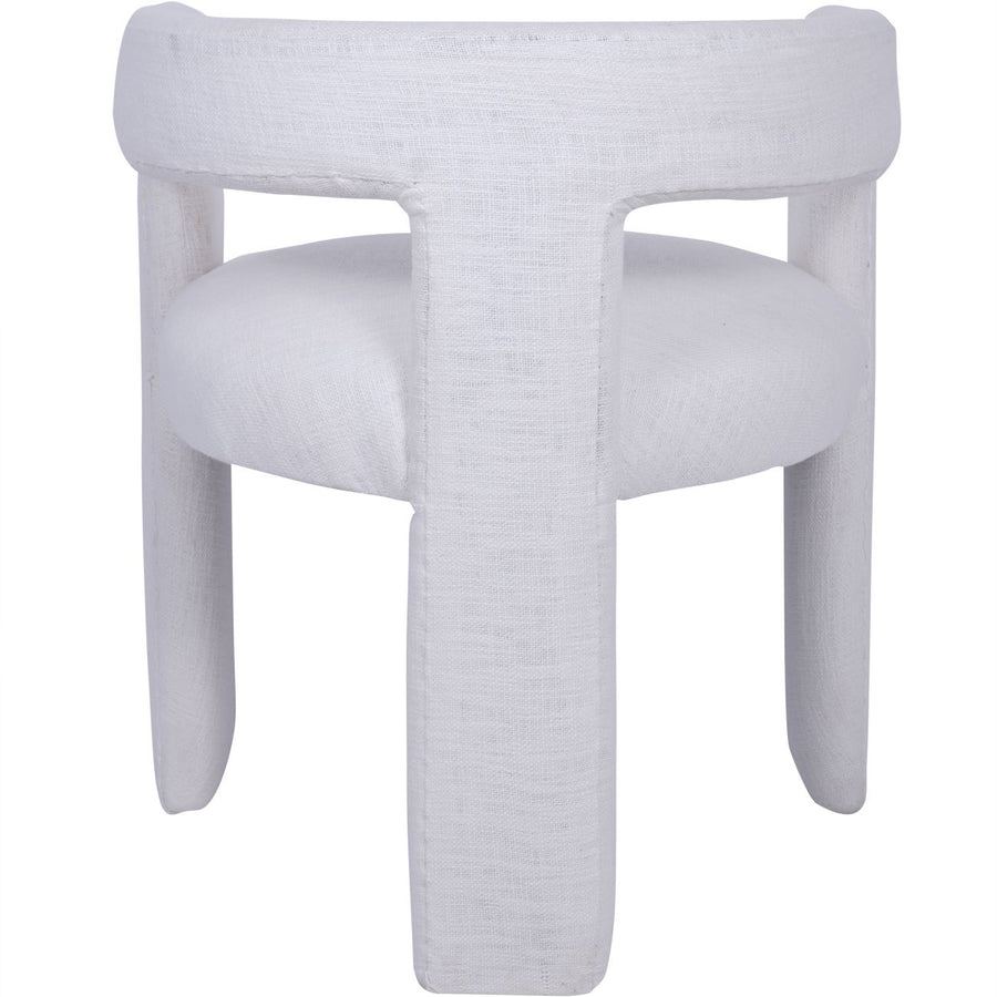Fully Upholstered Ivory Slub Chair