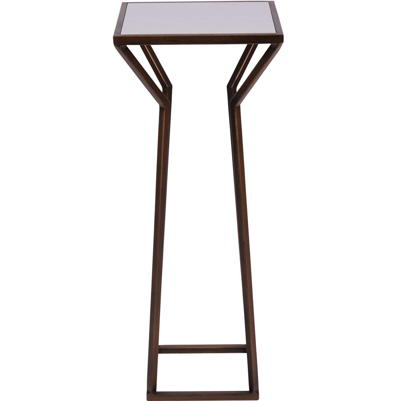 Hylas Antique Copper Frame Ceramic Single Side Table