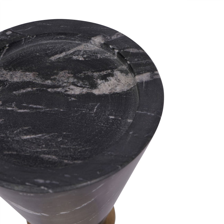 Ravello Black & White Marble Candle Holder 21cm