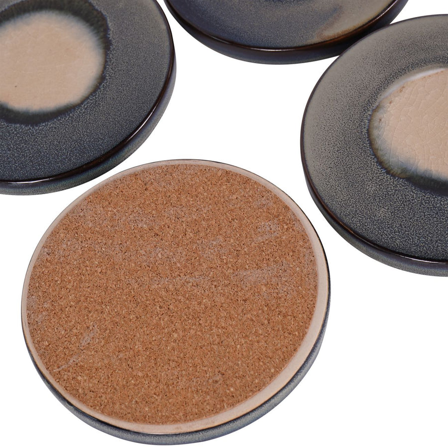 Medway Reactive Glaze Blue Coaster Set of 4