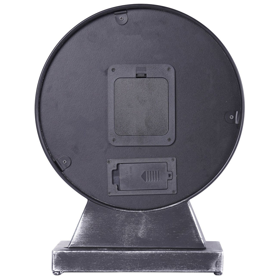 Palladium Mantel Clock with Moving Cogs Black Nickel