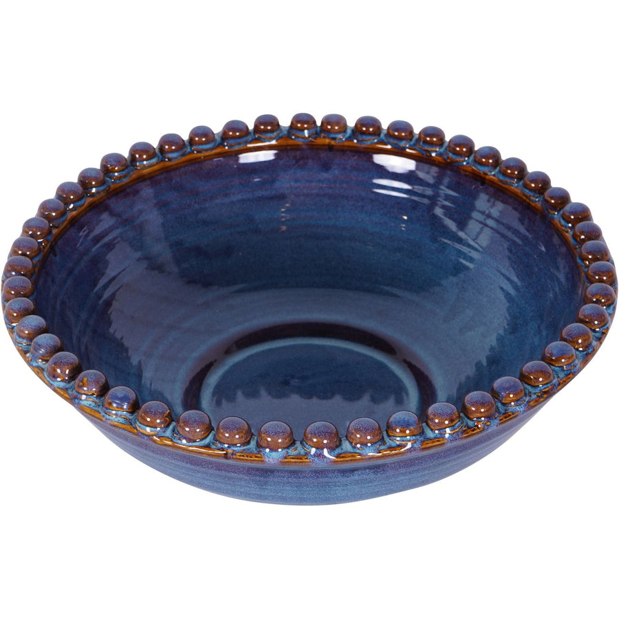 Mediterranean Reactive Glaze Ceramic Bowl Blue