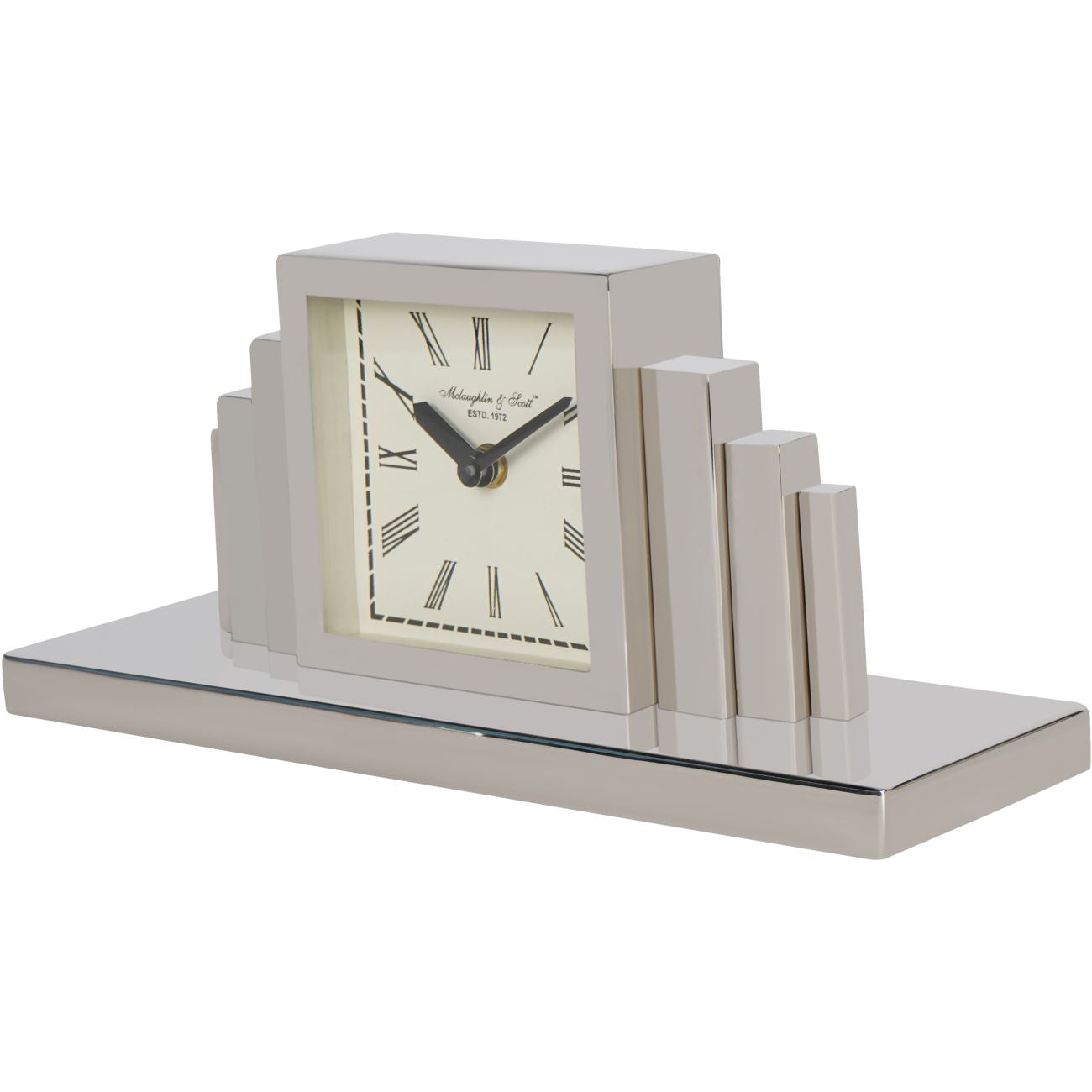 Plaza Nickle Mantel Clock