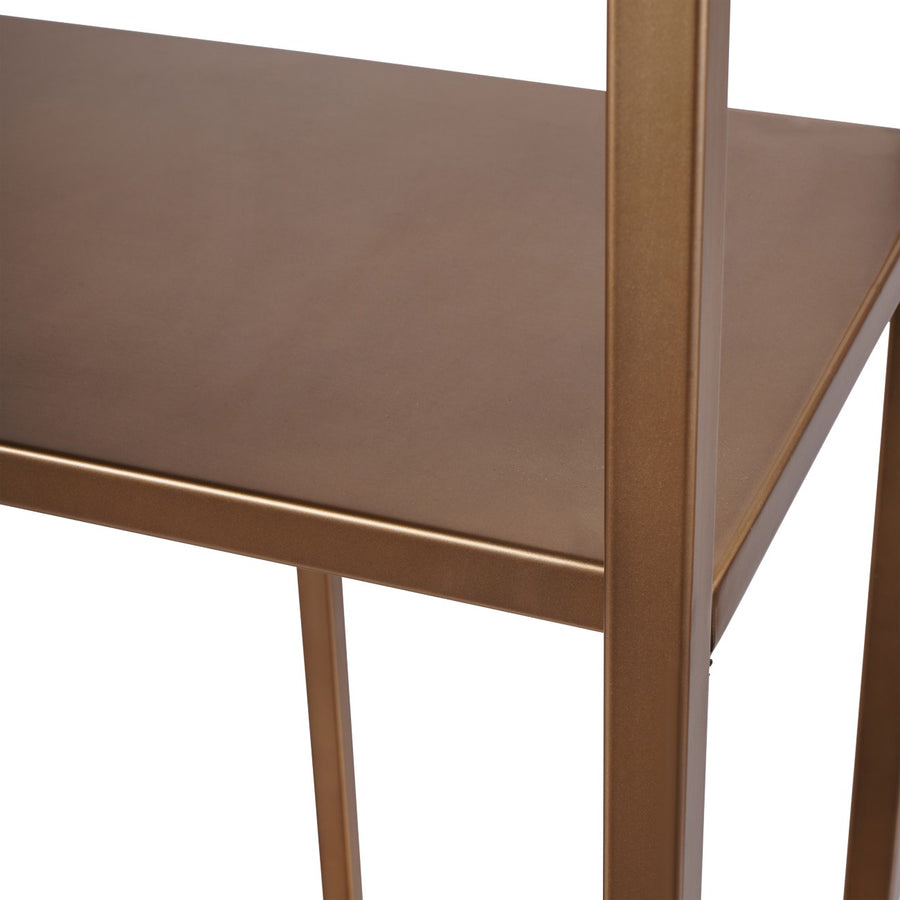 Brooks Tall Shelving Unit Brushed Champagne