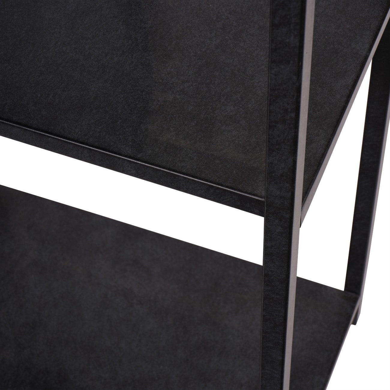 Brooks Tall Metal Shelving Unit Mottled Black