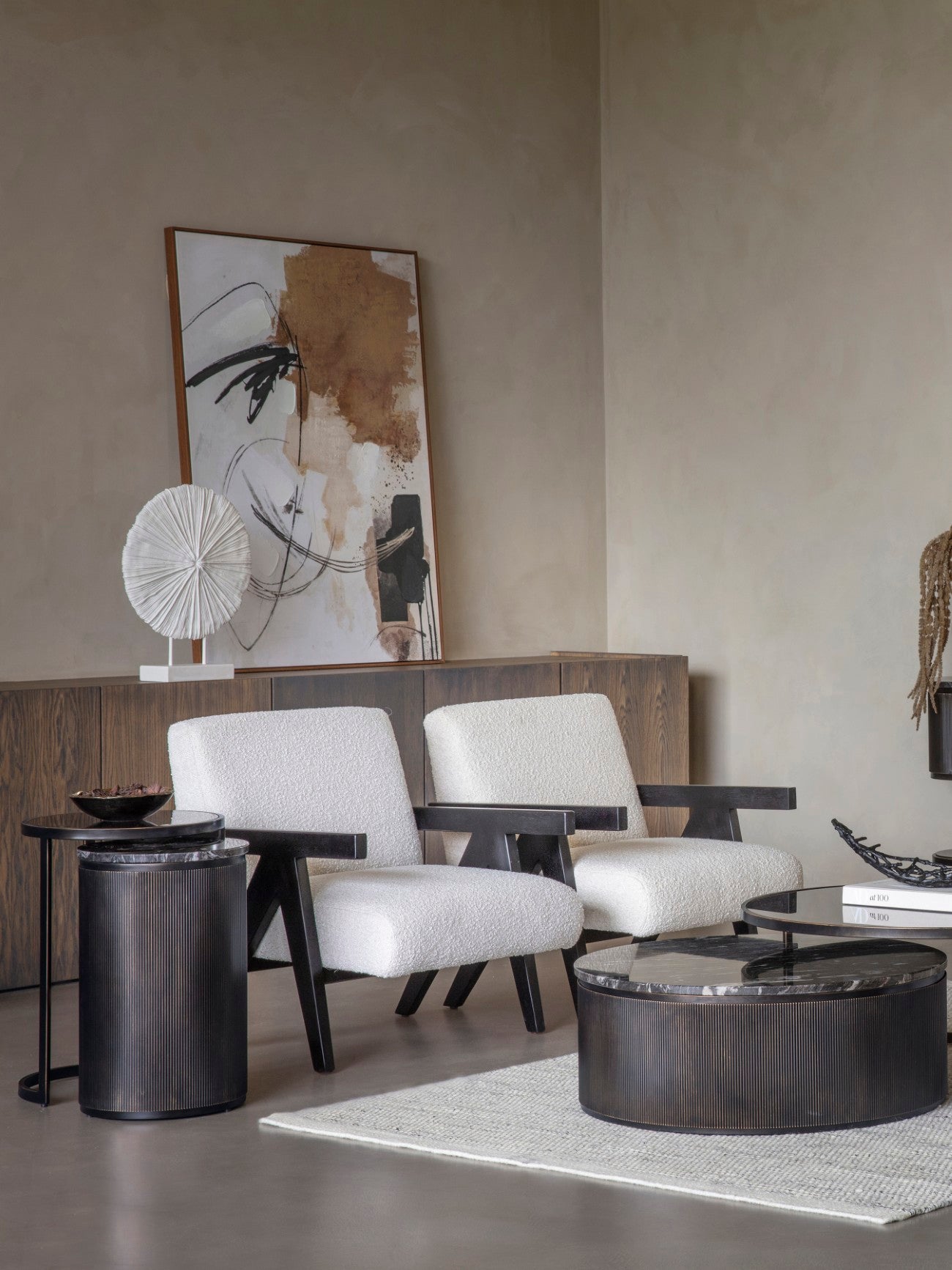 Orbis Textured Sculpture on Stand