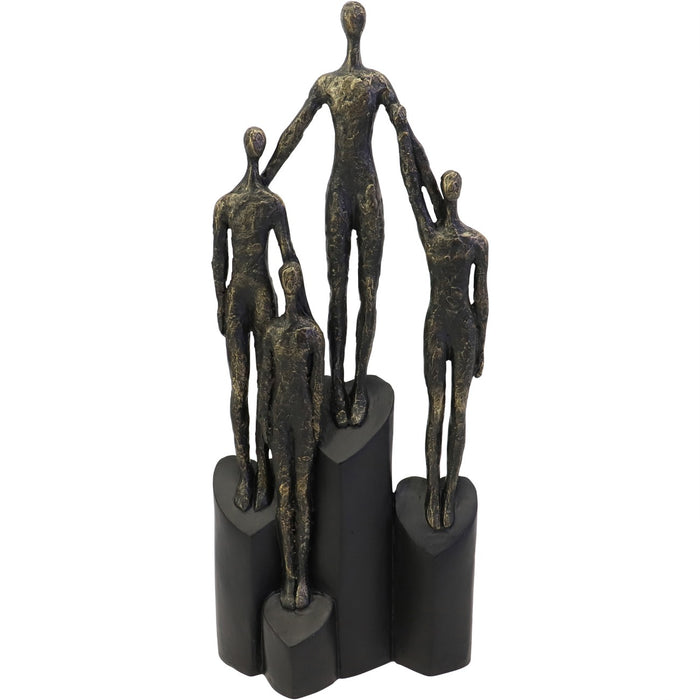 Abstract Family Sculpture on Hearts Plinth