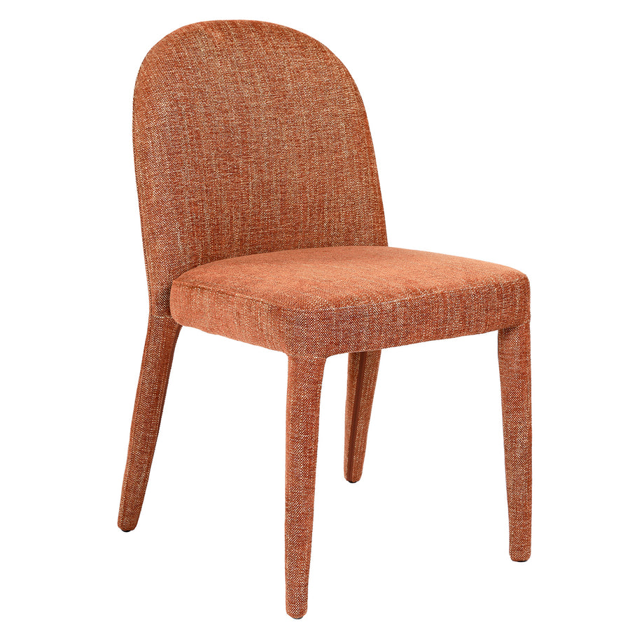 Eska Pair of Upholstered Dining Chairs in Brown