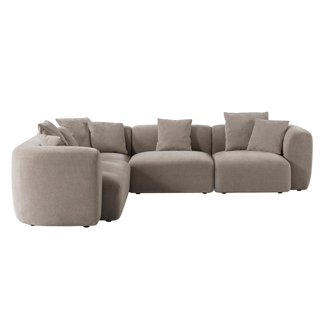 Wicklow Sectional Sofa with Ottoman Natural