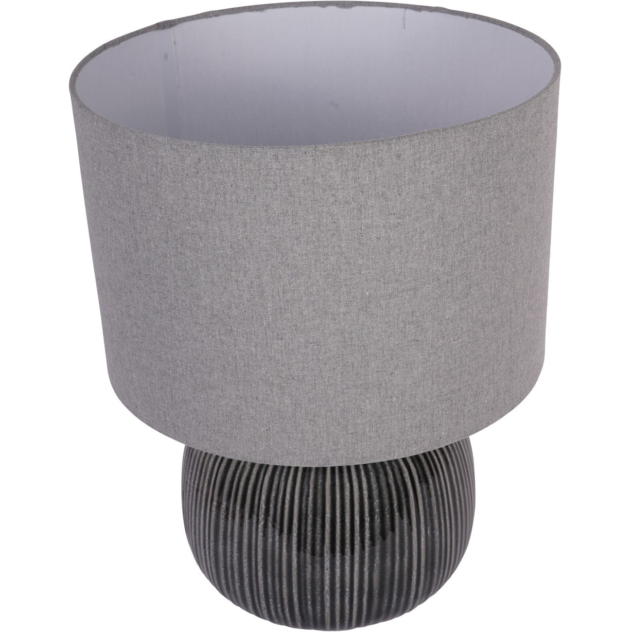 Bruno Ceramic Table Lamp Charcoal with Shade E27 60W