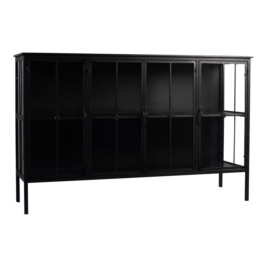 Cave black iron low cabinet