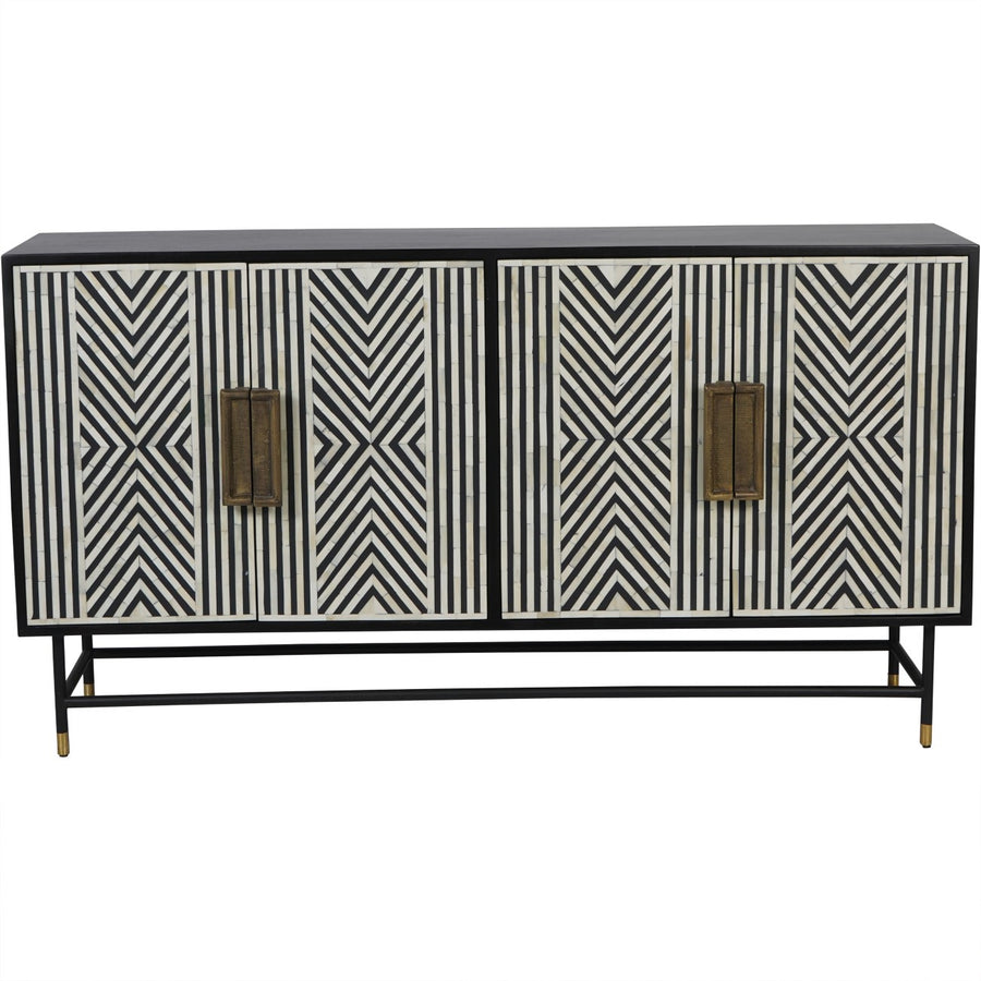 Delaney Bone Inlay Four Door Buffet Cabinet