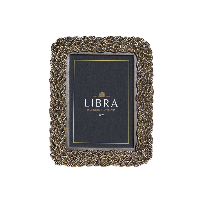 Antiqued Gold Leaf Photo Frame 4×6
