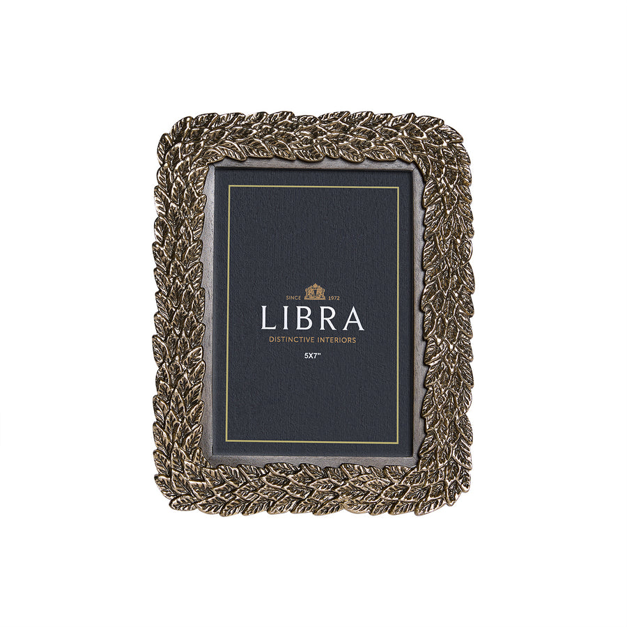 Antiqued Gold Leaf Photo Frame 4×6